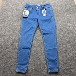 Wax Jean Butt Lifting Skinny Jeans 14 Medium Wash High Rise Push Up Stretch